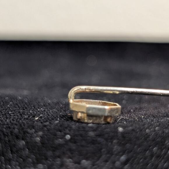 Antique 14K White Gold Straight 2" Long Stick Pin 1.1g - Picture 6 of 11